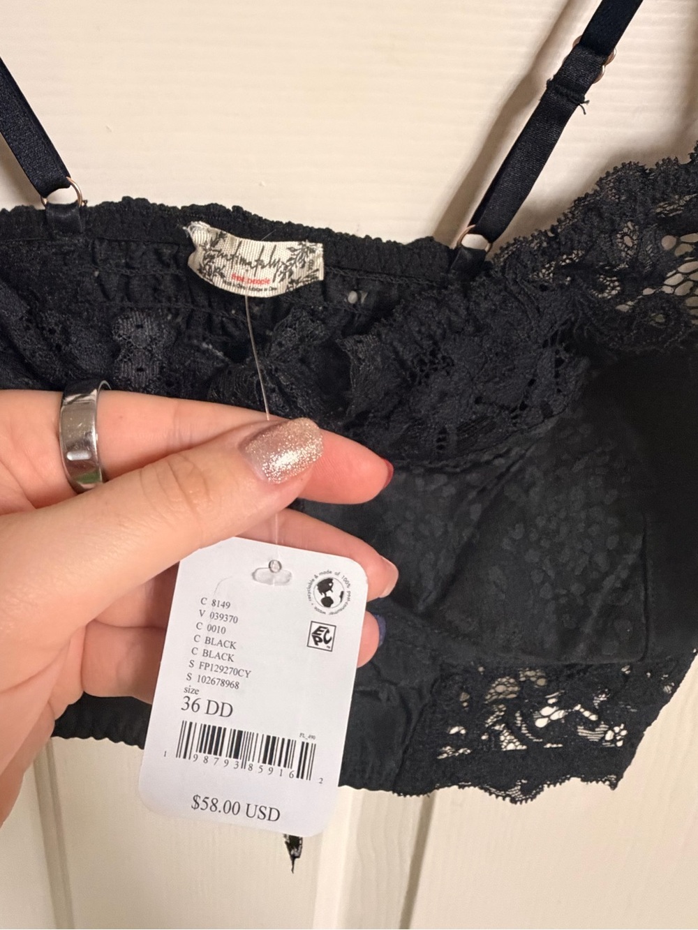 NWT Free People Paint The Town Plunge Longline Bralette - Picture 5 of 6